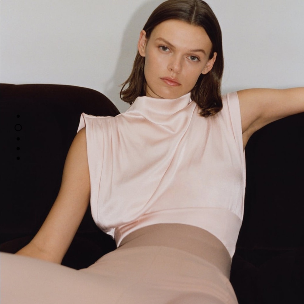 Zara Pink Sleeveless Bodysuit
